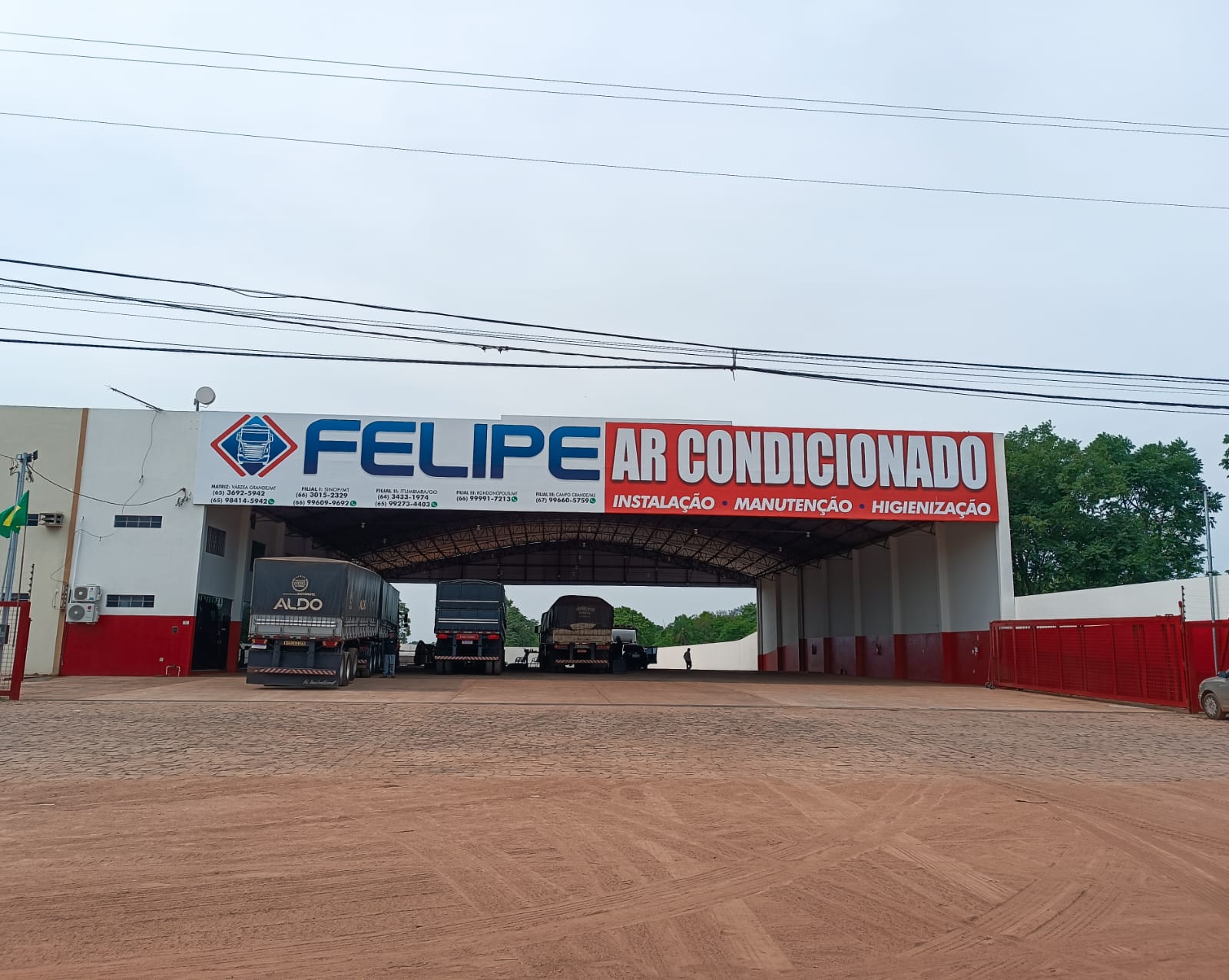 Fachada da matriz Felipe Ar Condicionado em Várzea Grande/MT